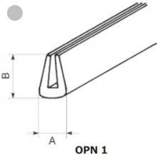 OPN-1 GY - П-образный профиль для защиты кромок, ПВХ, серый, рул {50м}