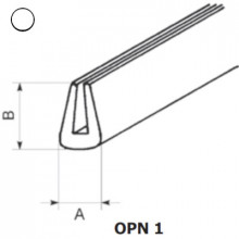 OPN-1 WT - П-образный профиль для защиты кромок, ПВХ, белый, рул {50м}