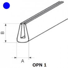 OPN-1 BL - П-образный профиль для защиты кромок, ПВХ, синий, рул {50м}