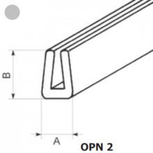OPN-2 GY - Защита кромки (окантовка) ПВХ [серый] рул {50м}