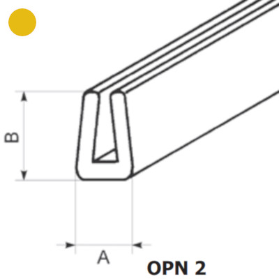 OPN-2 YL - Защита кромки (окантовка) ПВХ [желтый] рул {50м}