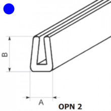 OPN-2 BL - Защита кромки (окантовка) ПВХ [синий] рул {50м}