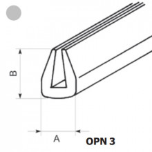 OPN-3 GY - Защита кромки (окантовка) ПВХ [серый] рул {50м}