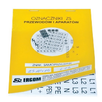 ZS 10x14/ZR - Знаки клеящиеся, ПВХ, для обозначения аппаратов, зажимов упак {1000шт}