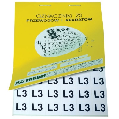 ZS 15x15/PE - Знаки клеящиеся, ПВХ, для обозначения аппаратов, зажимов упак {480шт}